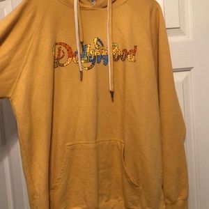 Mustard yellow Dollywood butterfly hoodie